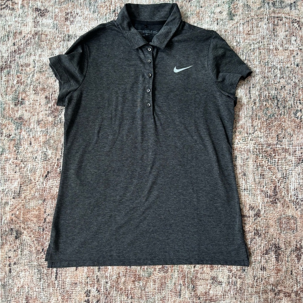 Nike Women's Charcoal Button Down Golf Polo